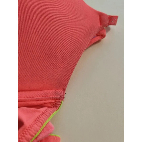 Victorias Secret PINK Wear Everywhere Push-up Pigeonnant Orange Bra Size 34D - Picture 13 of 14